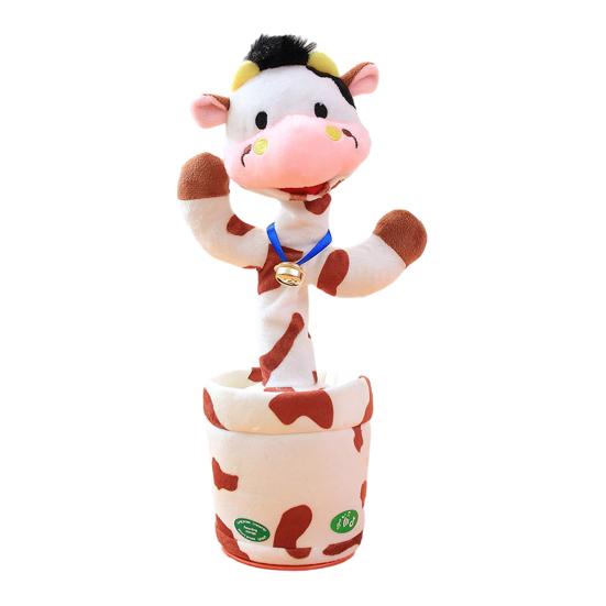 Electric Dancing Sunflower Toy Repeats What You Say Recording Singing Plush Potted Flower Toy Toddlers Educational Interactive Plushie Musical Toy