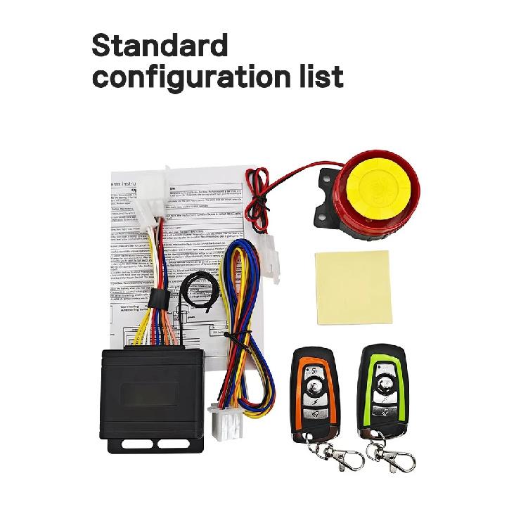 1 Way Motorcycle Alarm System Anti Theft Kit 125dB Loud with Vibration Sensor DC 12V Security Alarm for Car Motorcycle