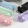 Candy Color Soft Pencil Case Storage Pen Bag Super Soft Large Capacity Big Zipper Organizers Storage A3125