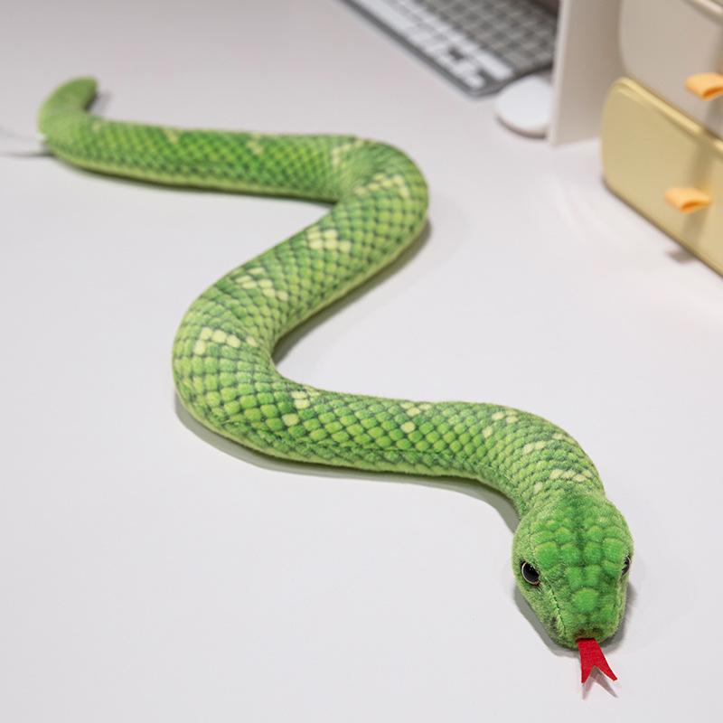 Doll S-Curved Python Anaconda Snake Plush Toy Halloween Prank Zodiac Gift