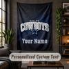 Personalized Wall Tapestry,Dallas Cowboys Custom Text, Soft Fabric Wall Art For Indoor Decoration