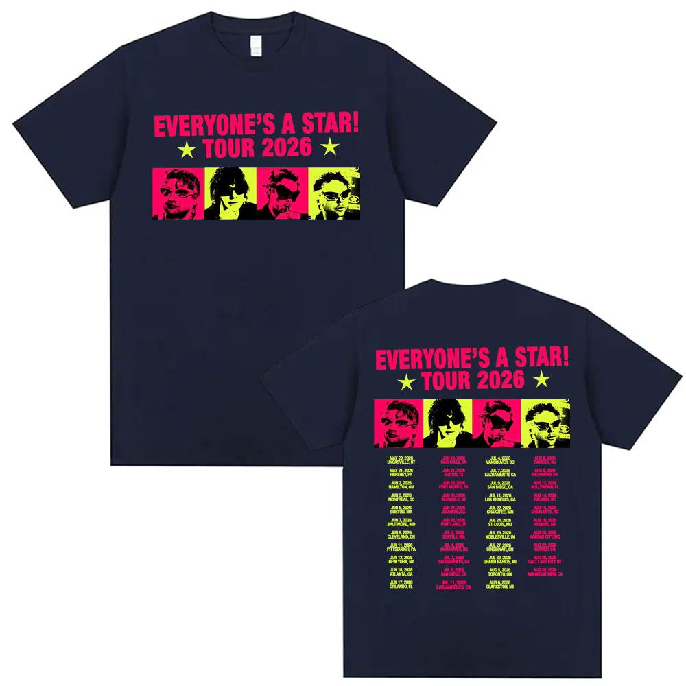 Everyones A Star Tour 2026 Album Tshirts Unisexs WOMEN Retro Comfortable and loose Unisexs and WOMENs Tshirts