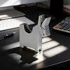 Creative Wooden Horse-Shaped Clip Storage Box Metallic Texture Pen Holder Note Business Card Organizer Cute Animal Desktop Decor for Office School