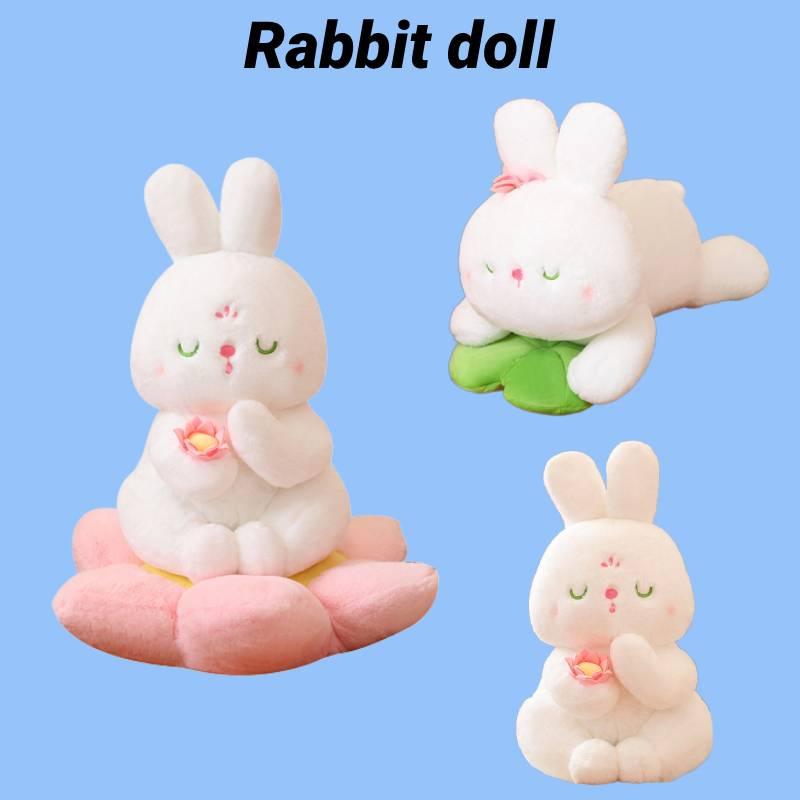 New Bunny Plush Toy Doll Soft And Fluffy Lotus Seat Cushion Sitting Rabbit Ideal Gift For Kids Bunny Plush)