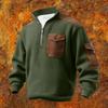 Men's Solid Color Stand Collar Sweatshirt Men's Sports Large Size Casual Sweatshirt