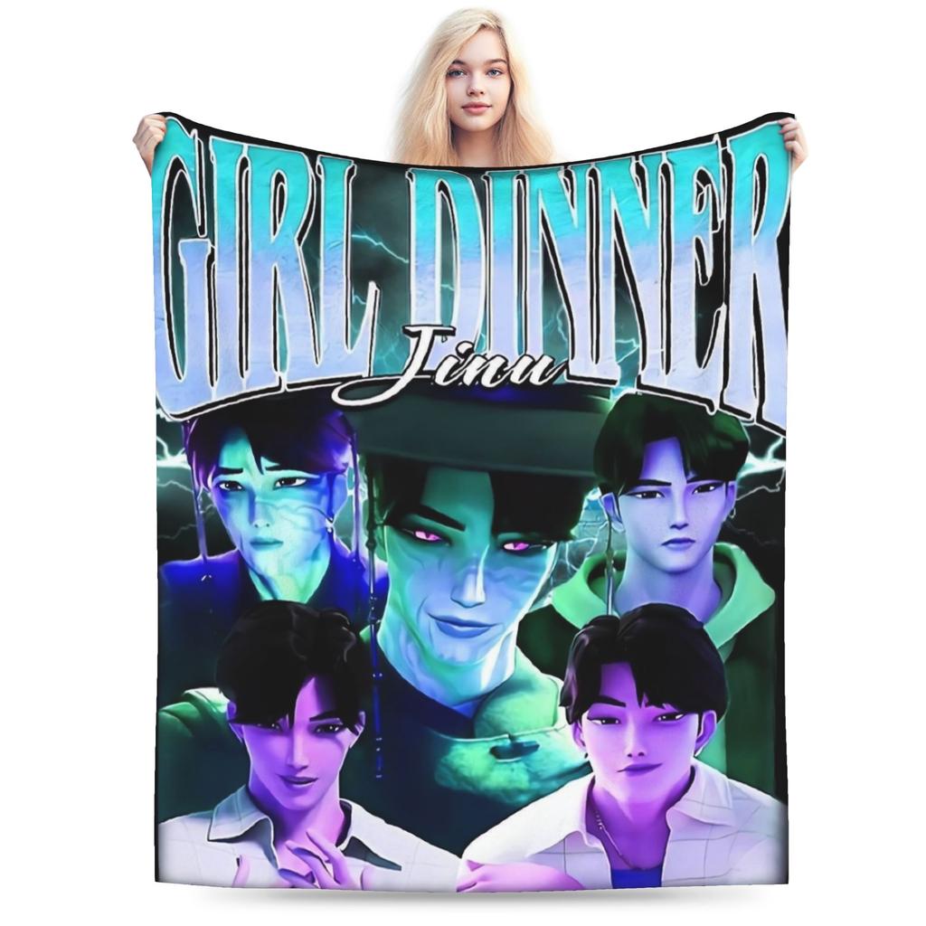 BABY Saja Boys Kpop Demon Hunters Game Plush Blankets Boy Girl Flannel Bedding Throws For Living Room Warm Soft Custom Bedspread