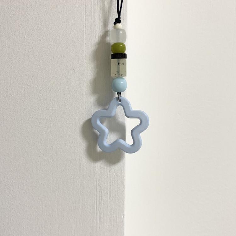 Five-pointed Star Bead Pendants Phone Charm Straps Lanyard Purse Accessories