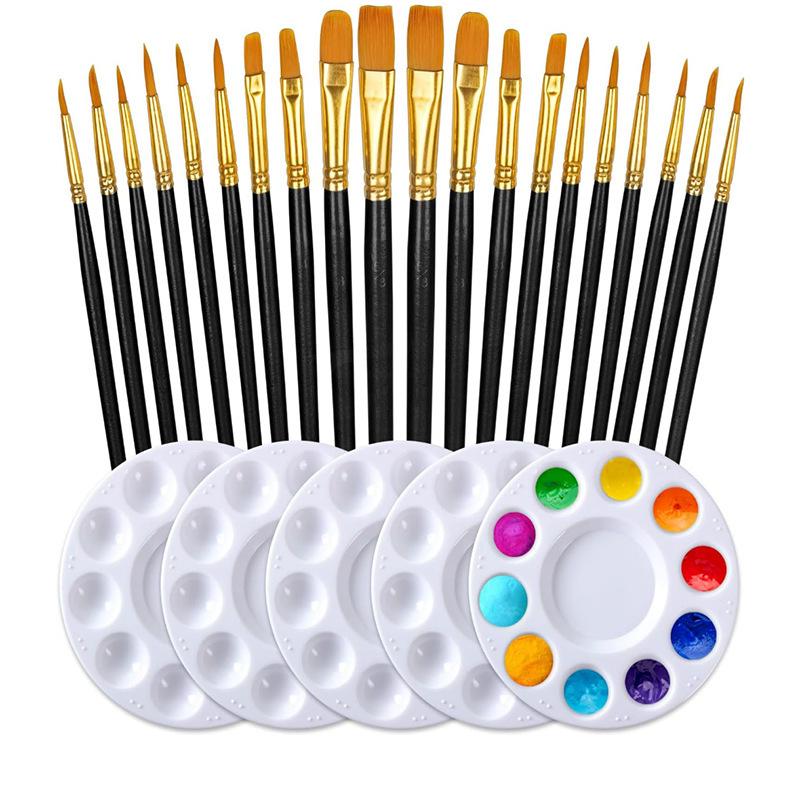 Cross-Border Nylon Paintbrush Set for Art Students - Watercolor, Acrylic, Oil