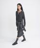 VENIO Henley Neck Long Dress_ Charcoal-Vnf26036