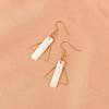 White Shell Triangle Stud Earrings - Korean & Japanese Style B532.