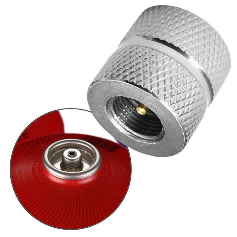 Butanes Stove Gas Refill Adapter Screw Type Valves Canister Connector Camping Backpacking Stove Refill Adapter Durable
