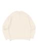OTHERFITS Cable Henley Neck Round Knit (Ivory)