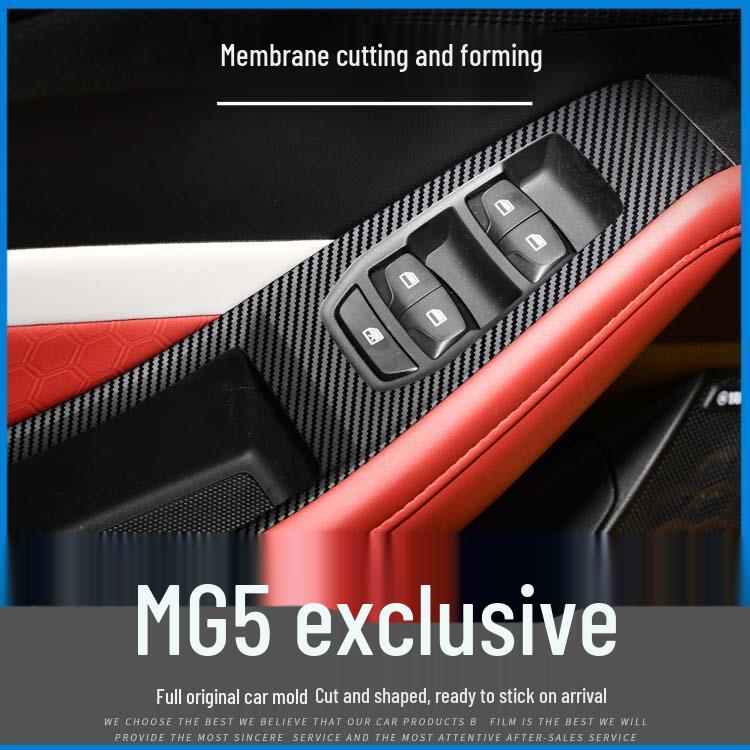 2021 MG5 Carbon Fiber Interior Anti-Kick Gear Shift & Console Sticker