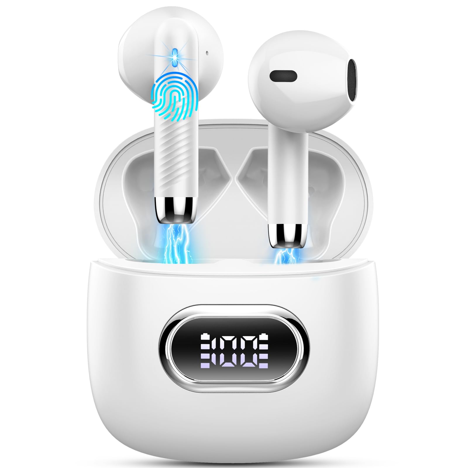 

Бездротові Bluetooth-навушники Найгарячіші Bluetooth 42 години Bluetooth Автоматичні IPX7 ENC Шумоподавлення Звук Bluetooth-навушники зі швидкою світлодіодною індикацією Сумісні з Web білий