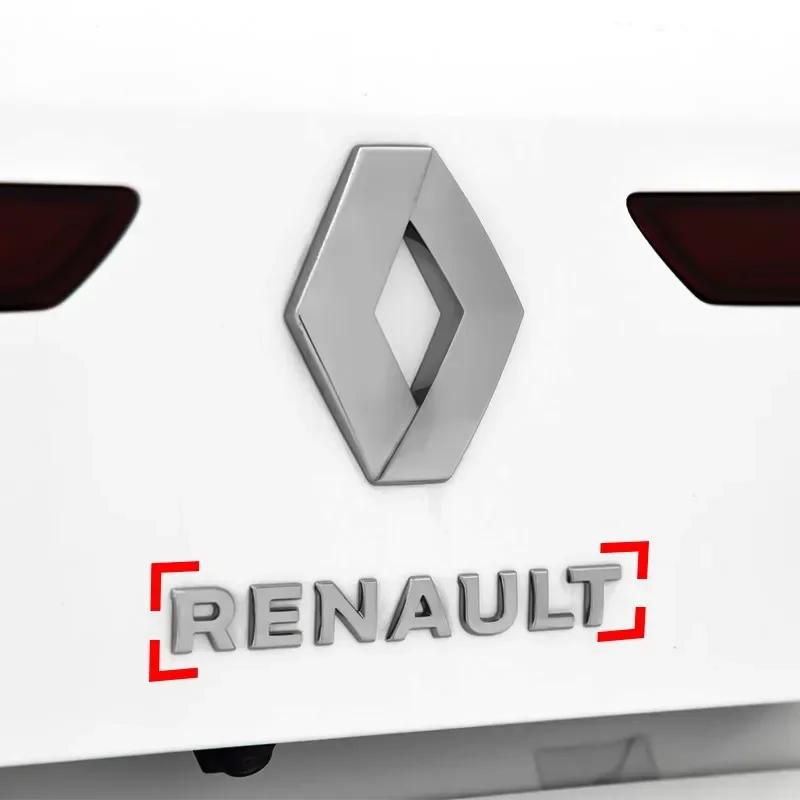 Hub Caps For Renault Megane 2 3 4 RS Grand Scenic Clio Captur Duster Trafic Logan 3D ABS car Letter Rear tail trunk Emblem badge
