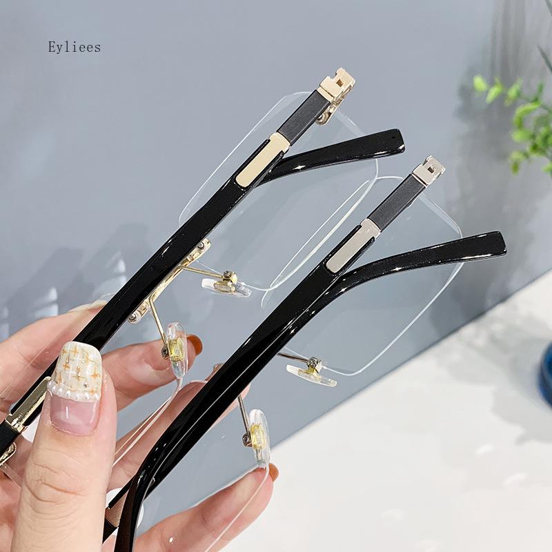 Ultralight Rimless Reading Glasses Women Men Business Anti-Blu-Ray Computer Reading Glasses Presbyopia Reader +1.5 +4.0 Women