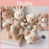 Milk Tea Bunny Plush Keychain With Short Plush Material For Teen Gift