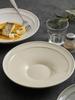 Japanese Style Deep Ceramic Plate/Bowl for Soup and Salad