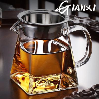 Glass Tea Ceremony Cup With Tea Leak Household Tea Dispenser Thickened Heat Resistant Tea Set Accessories Tea Sea