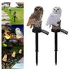 Solar Powered Owl Statue Light Outdoor Waterproof Light for Night Garden Hallowmas Lawn Patio Yard Pathway Fence Party Decor Lighting, with Stake