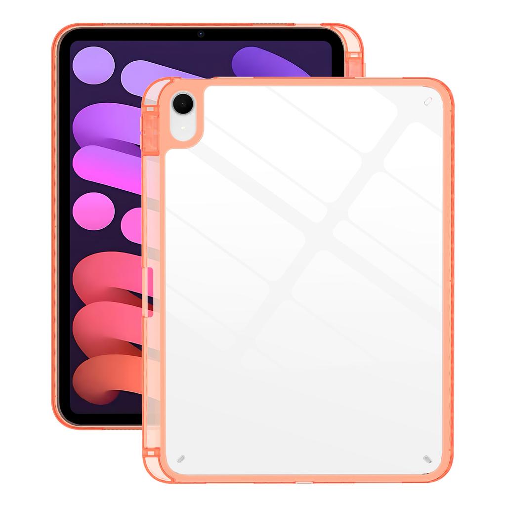 For iPad (2025) / 10.9 (2022) Case TPU + Acrylic Clear Back Ultra Thin Tablet Cover with Pen Slot