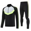 Men Women Sportswear Set Long Sleeve Half-Zip Quick Dry Training Top Pants Running Gym Fitness Winter