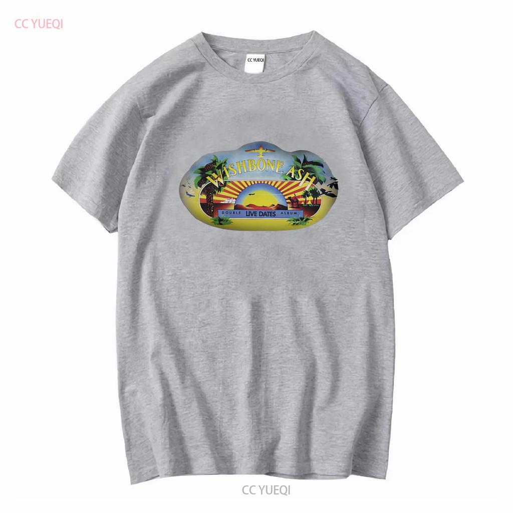 Wishbone Ash Live Dates T Shirt Black Vintage Washed Streetwear Comfortable Unisex Homme Casual Stretched Graphic Stylish