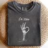 I'm Fine Skeleton Hand Shirt and kids tshirt, Distressed OK Sign Goth Top