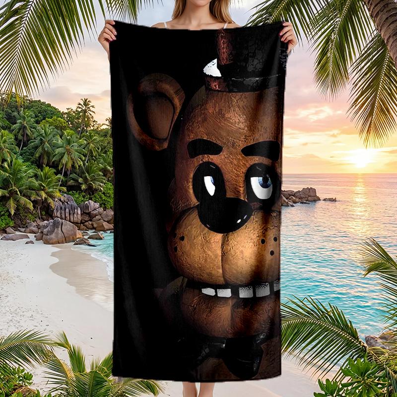 Freddy Bear Fashion Beach Towel: Ideal for Summer Adventures Soft, absorbent and quick drying suitable for swimming and bathing