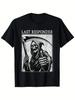 Last Responder Grim Reaper Graphic T-Shirt - Men's Vintage Distressed Cotton Tee