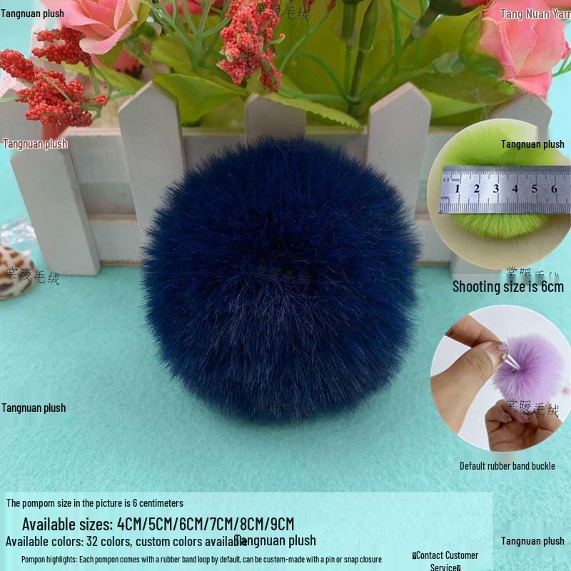 Umělé pompony z králičí kožešiny: 3cm, 4cm, 6cm pro DIY módní doplňky a dekorace