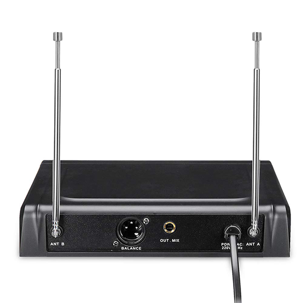 ZEYUAN Karaoke Microphone UHF Professional 2 CH Cordless Dual Handheld Microphone Digital LCD Display Microphone System Set for Church and Speeches