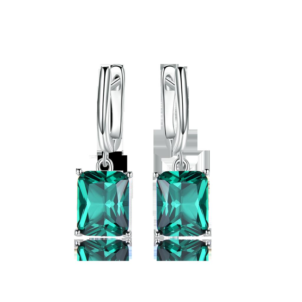 Gica Gema Boucles d'oreilles en argent Sterling S925 pour femmes, bijoux à géométrie carrée, magnifiques, de tempérament fin, cadeau d'anniversaire