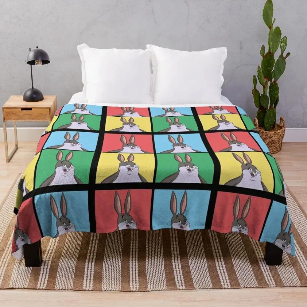Big Chungus Cover Throw Blanket Hair Blankets Sofas Of Decoration Tourist Blankets Size: 75*100cm, Weight: 230 GSM