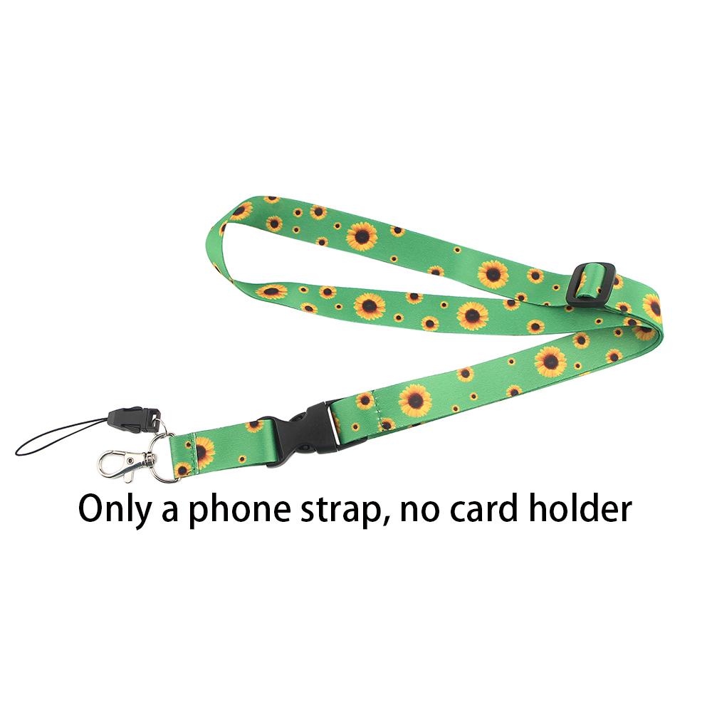 

Summer Hot Style Sunflower Lanyard Adjustable Buckle Phone USB Badge Holder Hang Rope Necklace For Friends Gifts Polyester Fiber