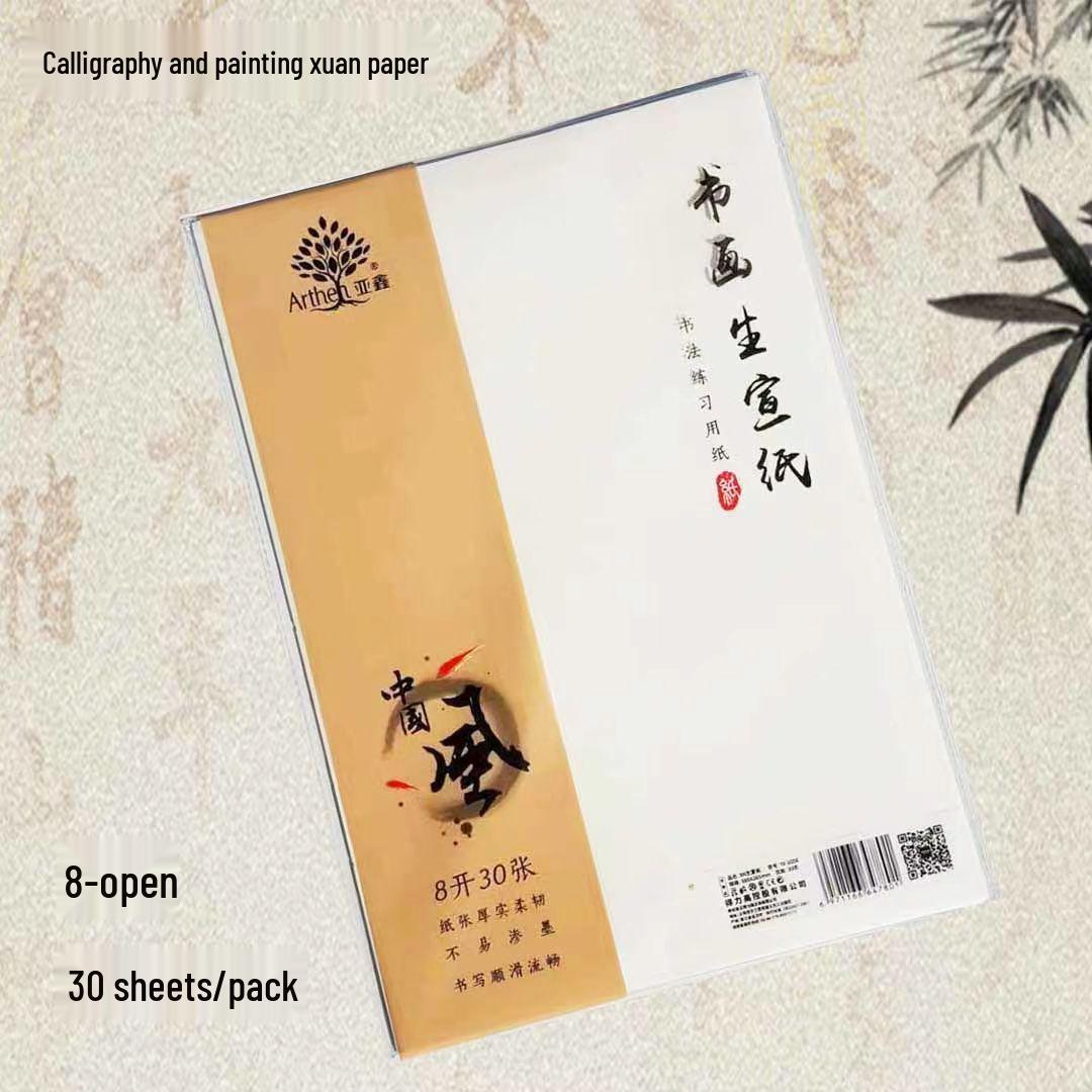 Calligraphy & Painting Xuan Paper, Raw/Ripe/Semi, 8K/4K, Bagged Book for Beginners