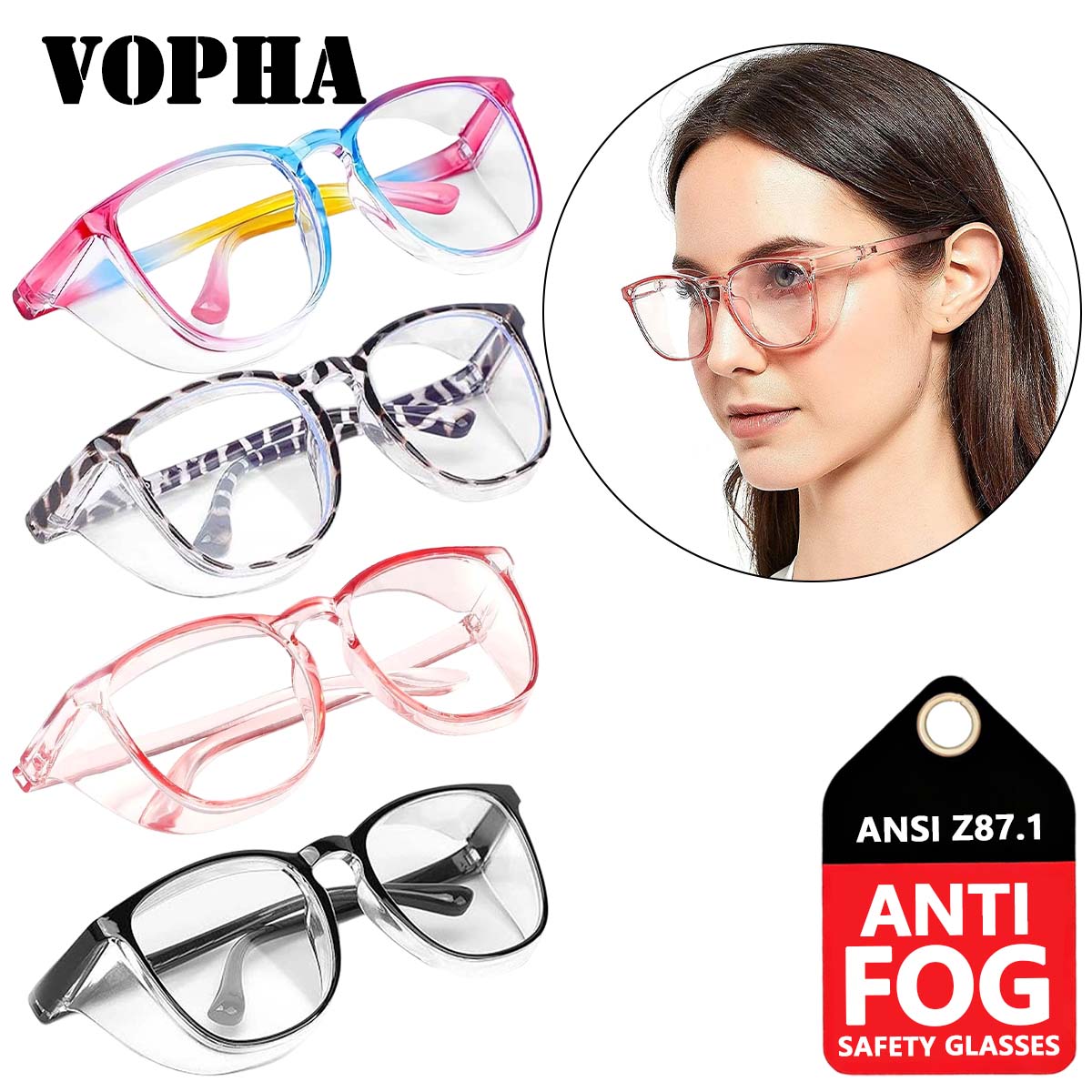 

Fashionable Anti Fog ANSI Z87 Safety Glasses Lunette Protection Laser for Men And Women HM9 Model - Comfortable Fit E-commerce