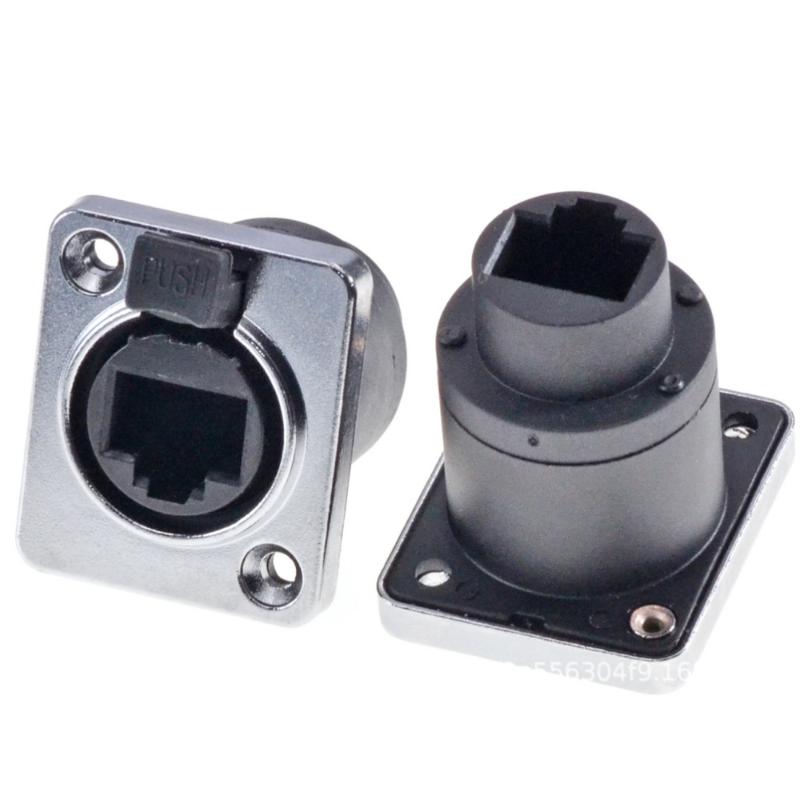 NE8FDE NE8FDP RJ45 Panel Mount D Type Connector 8P8C 1Pcs Ethernet Adapter for Telecom Network Maintenance Work