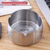 High-End Stainless Steel Ashtray - Modern, Anti-Fly Design for Home or Office