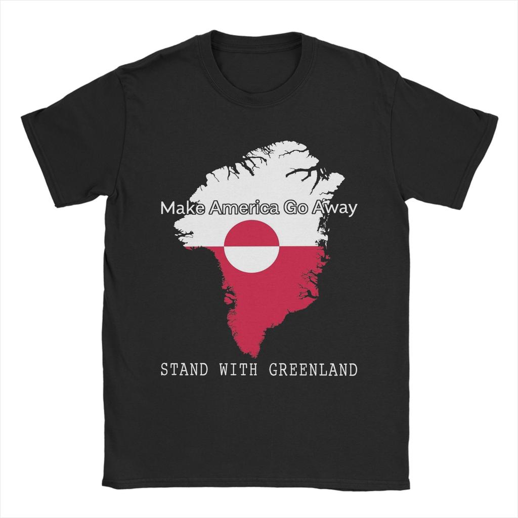 Make America Go Away Greenland Suppport  T Shirt  Cotton Clothes Fashion Short Sleeve Crew Neck Tee Shirt New Arrival TShirt