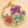 Retro Ethnic Geometric Flower Dangle Earrings with Colorful Enamel
