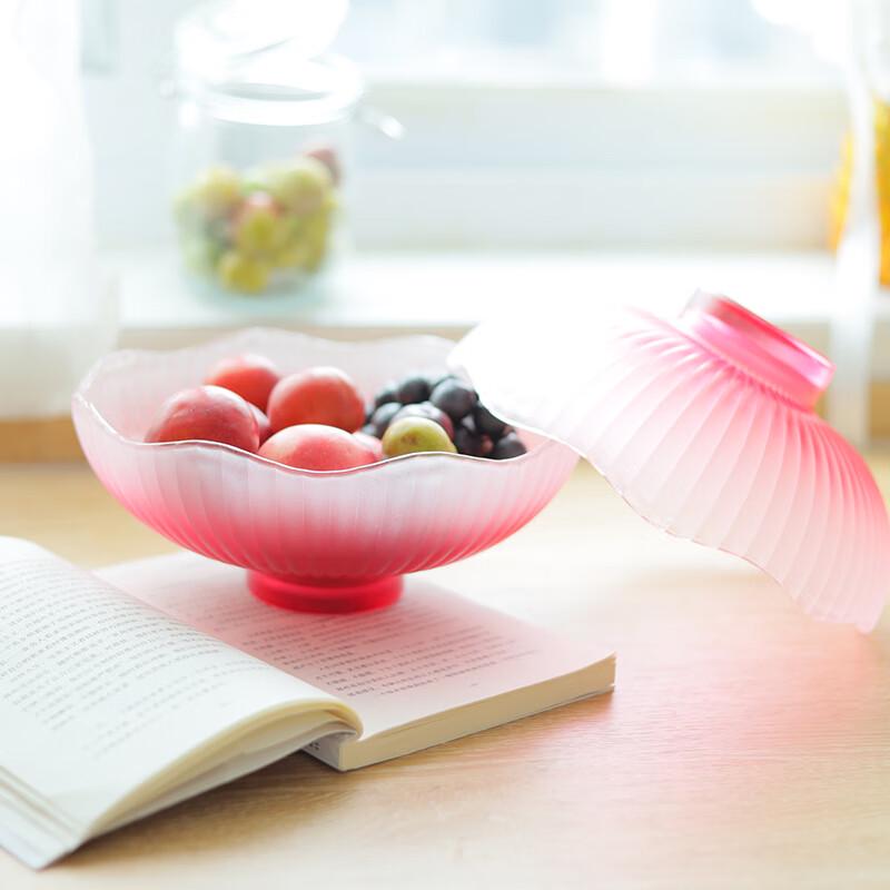 Auspicious Lantern Glass Fruit Plate Set