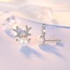 S925 Silber Elchgeweih Perlen Ohrstecker für Frauen - Minimalistischer Koreanischer Stil Weihnachtsschmuck