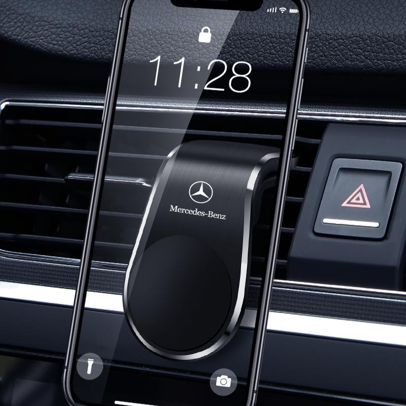Magnetický držák do auta ve tvaru L, speciální pro auto, držák na GPS telefon, emblém pro Mercedes Benz AMG C350 C180 C200 C250 C300 třídy C W204 W108 W124 W126 W169