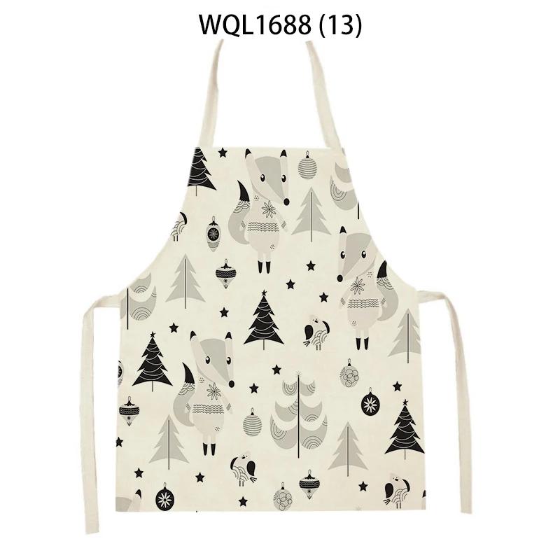 Süßes Fuchs-Muster Leinen Kochschürzen Frau Mann Reinigungs-Küchenschürzen Backzubehör Haushalts-Schürze Reinigungszubehör