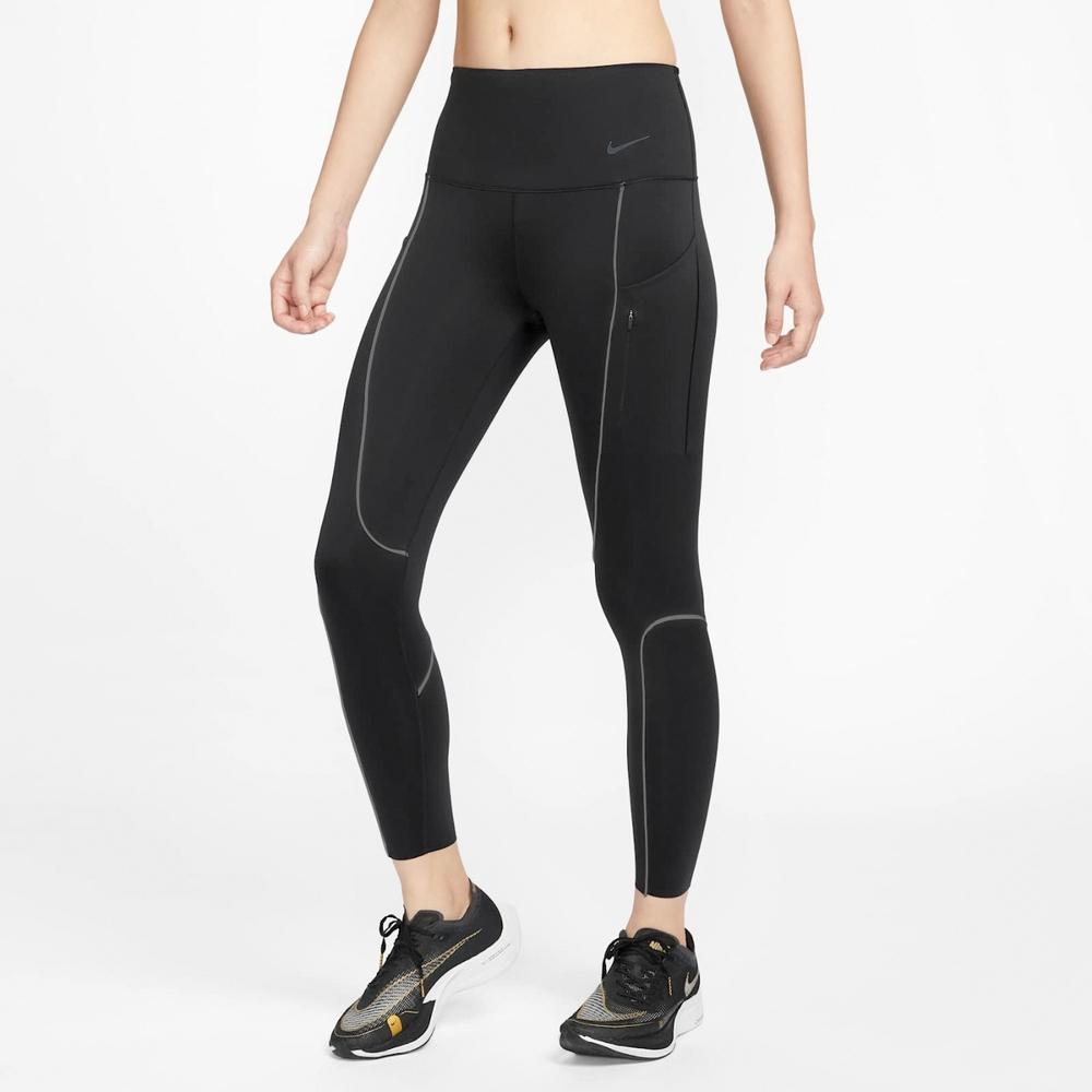 Nike Go Dri-Fit Damen Sports Series Logo Schnelltrocknend High-Waist Tight Sportleggings Damen Leggings Schwarz FZ0006-010