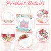 24 Pcs Tea Party Gift Bags Clear Pvc Gift Bags With Handles Floral Gift Bag Teapot Goodie Treat Bag Tea Party Favors Decorations