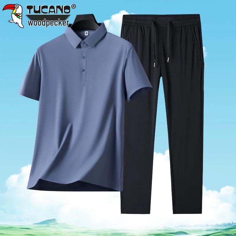 Tucano Men s Ice Silk Polo T-Shirt & Pants Set XL