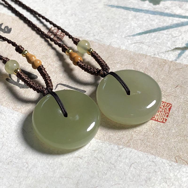 Hetian Jade Pi Xiu Anhänger Charm - Qingbai Stein Halskette für Paare