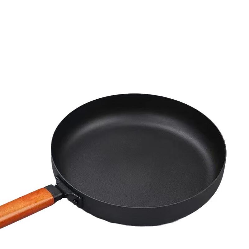 Wutuo 26cm Fine Iron Flat Bottom Frying Wok